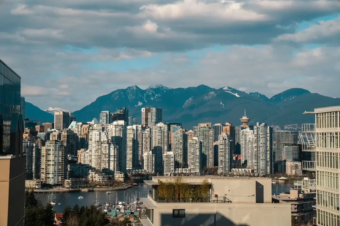 Metro Vancouver skyline with the North Shore mountains